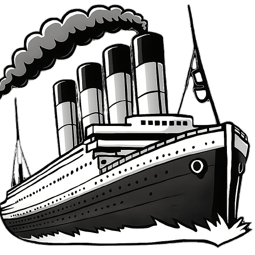 Titanic Schiff Animation für KI-Kurs